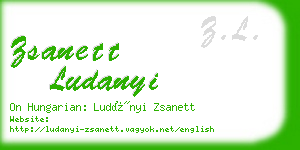 zsanett ludanyi business card